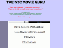 Tablet Screenshot of nycmovieguru.com